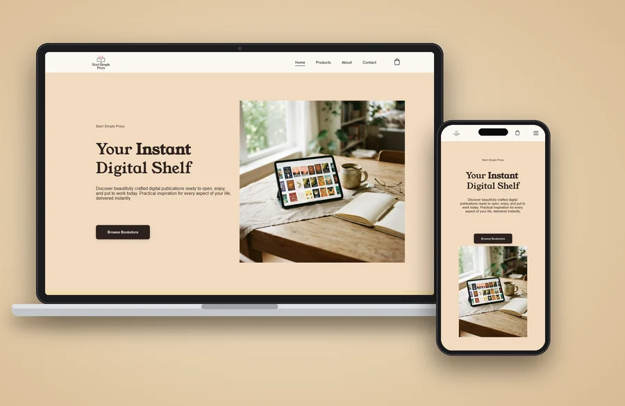 Start Simple Press — a digital bookshop
